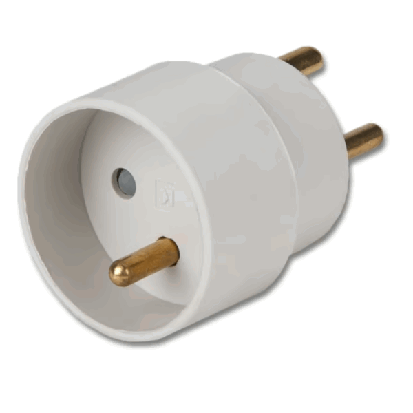 Pin Stikprop adapter fra Schuko EU jord til dansk jord.